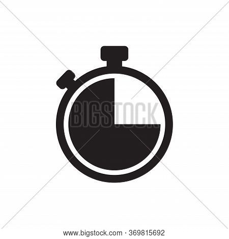 Stopwatch Icon Isolated On White Background. Stopwatch Icon In Trendy Design Style For Web Site And 