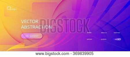 Fluid Abstract. Flow Movement. 3d Lines Pattern. Curve Dynamic Wallpaper. Colorful Technology Illust