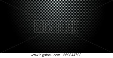 Abstract Black Carbon Fiber Meterial Background And Texture. Vector Illustration
