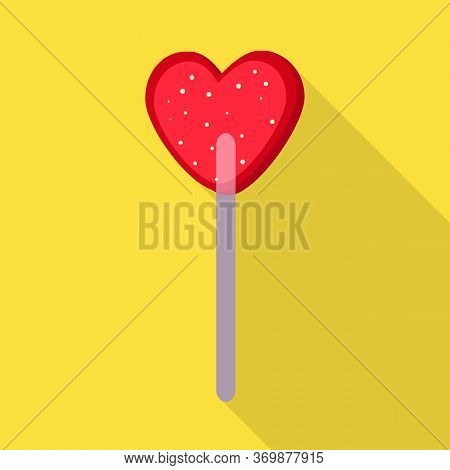 Vector Design Of Lollipop And Heart Logo. Web Element Of Lollipop And Sweet Vector Icon For Stock.