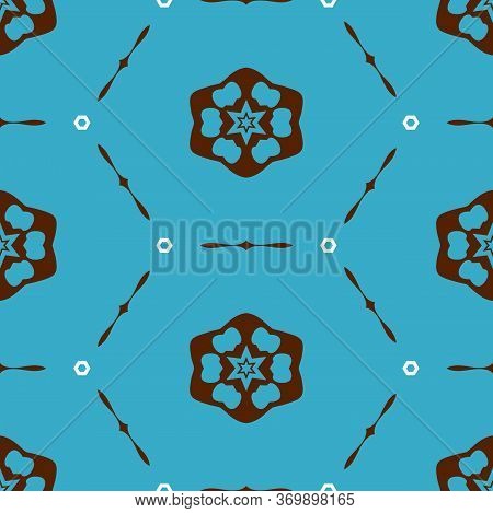 Modern Stylish Texture. Colored Background With Fancy Elements. Abstract Seamless Pattern. Design Ti