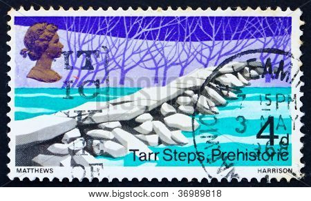 Postage Stamp Gb 1968 Prehistoric Tarr Steps, Exmoor