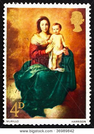 Postimerkki Gb 1968 Madonna ja lapsi, Murillo