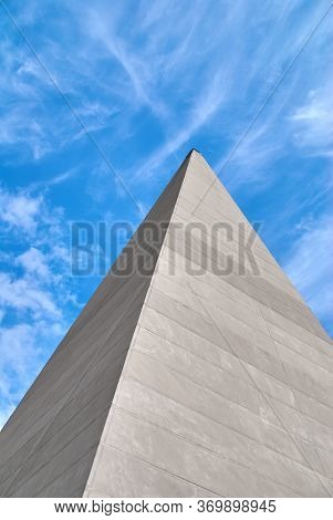Moscow Region, Russia - June 24, 2007: Golod Pyramid On The Blue Sky Background. Located Near Moscow