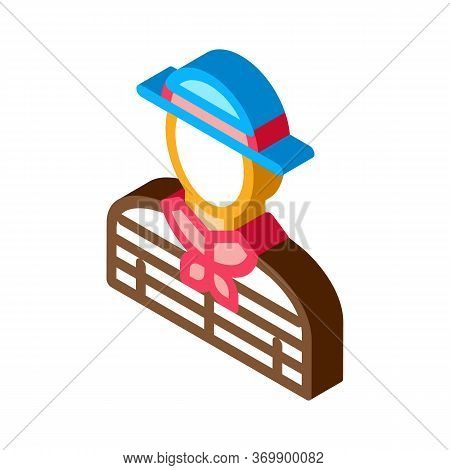 Gondolier Human Icon Vector. Isometric Gondolier Human Sign. Color Isolated Symbol Illustration