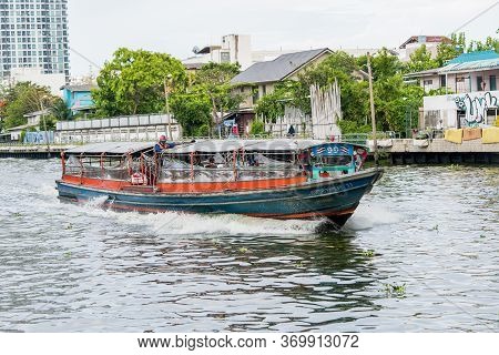 31 June 2020 Passenger Boat Sailing In Saen Saeb Canal In Bangkok, Thailand