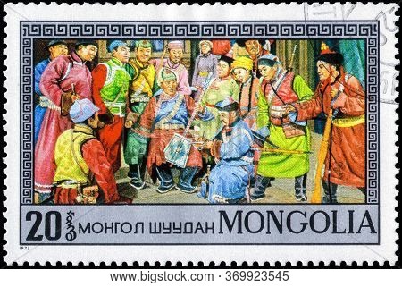 Saint Petersburg, Russia - May 17, 2020: Postage Stamp Issued In Mongolia With The Scene From The Op