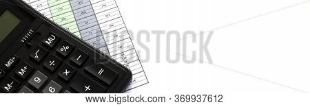 Calculator On The Business Graphs. Finance Conzept