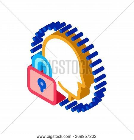 Human Immunity Protection Icon Vector. Isometric Human Immunity Protection Sign. Color Isolated Symb