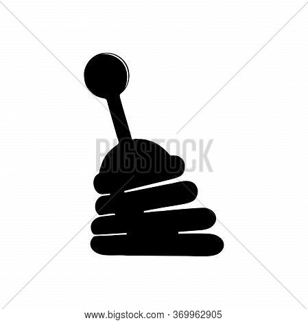 Black Gear Shifter Icon Isolated On White Background. Manual Transmission Icon. Vector Illustration.