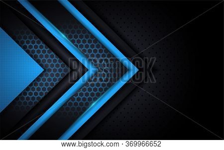 Modern Tech Blue Background With Abstract Style