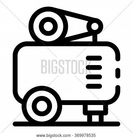 Air Compressor Unit Icon. Outline Air Compressor Unit Vector Icon For Web Design Isolated On White B