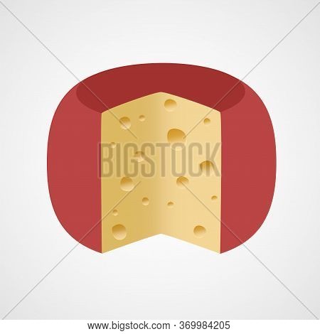 Parmesan Cheese Vector Illustration. Fresh Dairy Product. Cheese Icon