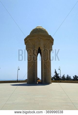 Baku, Azerbaijan, A Memorial With An Eternal Flame