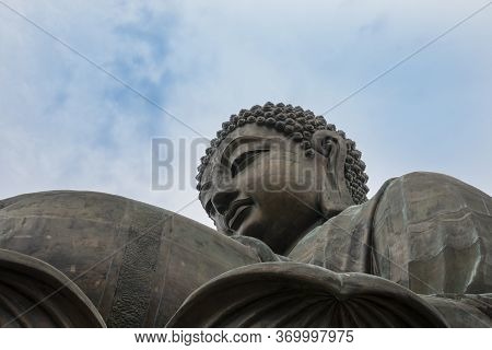 Tian Tan Big Buddha  Statue On Lantau Island, Hong Kong