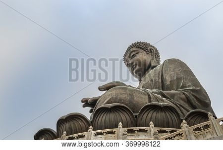 Tian Tan Big Buddha  Statue On Lantau Island, Hong Kong
