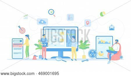 Internet Marketing, Search Engine Optimization, Seo. Seo Managers And Analytics Analyze And Make Cha