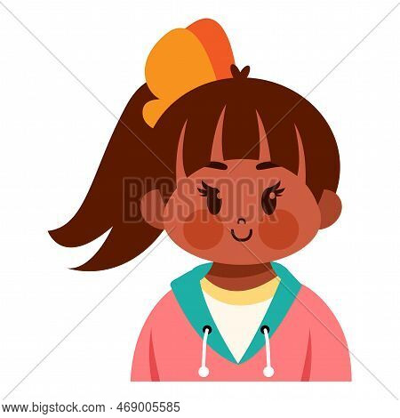 Vector Cartoon Cute Kawaii Kid Face Isolated