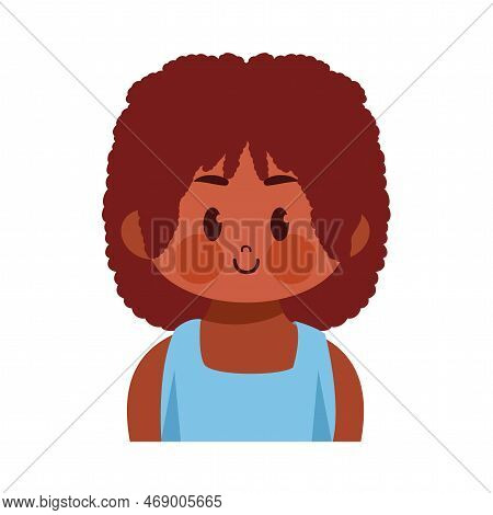 Vector Cartoon Cute Kawaii Kid Face Isolated