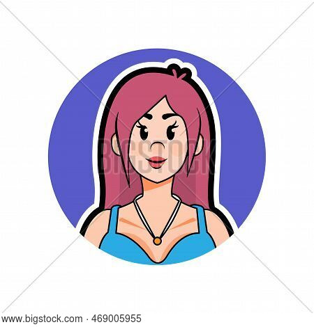 Vector Cartoon Cute Young Person Icon Isolated