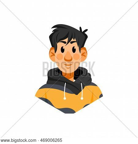 Vector Cartoon Cute Young Person Icon Isolated