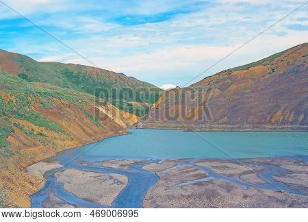 Bergh Lake Formed By A Landslide In Denali Naitonal Park In Alaska