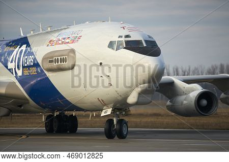 Otopeni, Romania - January 17, 2023: Awacs Airborne Warning And Control System Aircrafts Arrival Fro