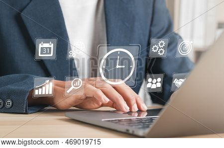 Time Management Concept. Work Planning Increases Efficiency And Reduces Work Time.