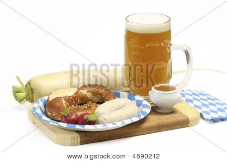 Bayerske kalvekød pølse