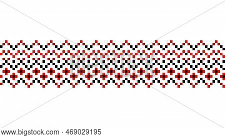 Ukrainian Traditional Embroidery. Pattern For Cross Stitching Decoration. Cross-stitch Traditional F