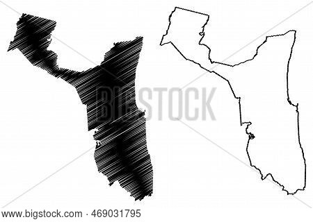 Ilheus Municipality (bahia State, Municipalities Of Brazil, Federative Republic Of Brazil) Map Vecto