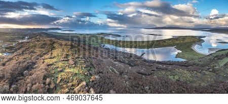 Aerial View Of Cashelgolan In Donegal - Ireland.