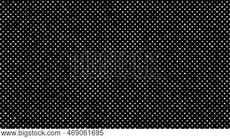 Led Screen. Pixel Textured Display. Digital Black Background With White Dots. Lcd Monitor. Color Ele