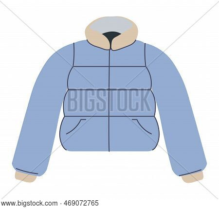 Outerwear Clothes, Crop Jacket For Winter Vector