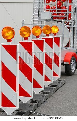 Barreira de obras rodoviárias