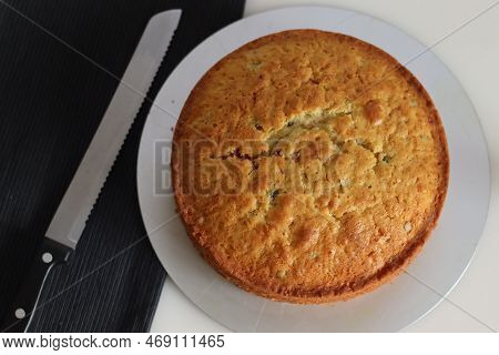 Tutti Fruity Buttermilk Cake. A Type Of Indian Fruit Cake Made With Tutti Frutti Or Candied Fruits, 
