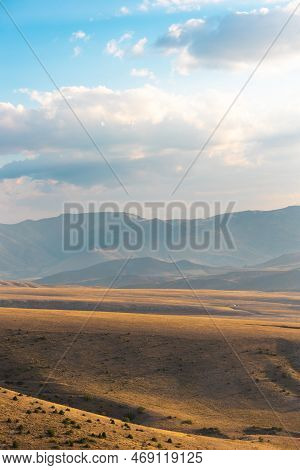 Aladaglar National Park. Cloudy Mountain Landscape. Glacial Mountains, Hills. Transmountain Trips. T