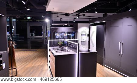 Warsaw, Poland. 19 January 2023. Inside Miele Retail Store. Miele Is German Based Manufacturer Of Pr