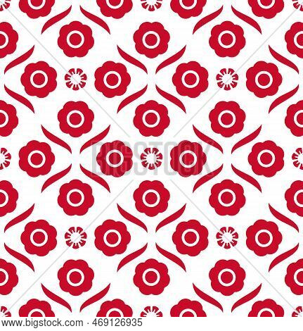 Elegant Simple Flowers With Decorative Elements Surface Patterns For Textile, Packaging, Graphic Des