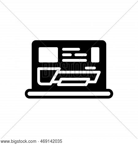 Black Solid Icon For Headlines Title Firstname Lead-story Story Paper Massage Print Newsprint