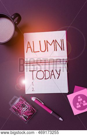 Conceptual Caption Alumni. Business Overview Former Pupil Or Student Especially Male One Of Particul