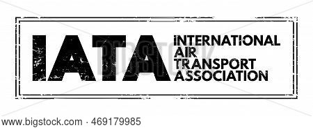 Iata - International Air Transport Association Acronym Text Stamp, Concept Background