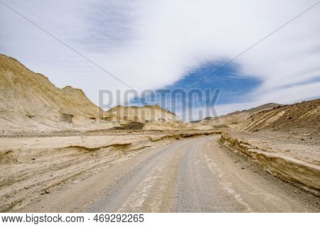 Famous Twenty Mule Teams Road In Death Valley National Park, California, Usa