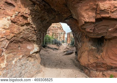 A Natural Tunnel At The  Stadsaal Caves In The Western Cape Cederberg