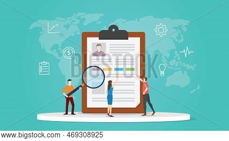 Kyc Know Your Customer Concept With People Man Woman Resaerch Customers Profile Analysis With Modern