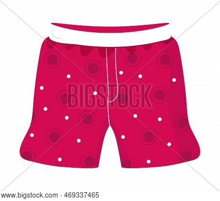 Men Underwear Design Vector In Flat Style. Boy Underpants. Doodle Male Slimming Or Swimming Underwea