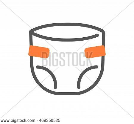 Child Diapers Icon. Item Of Clothing For Babies, Cleanliness And Hygiene, Comfort And Freedom. Poste