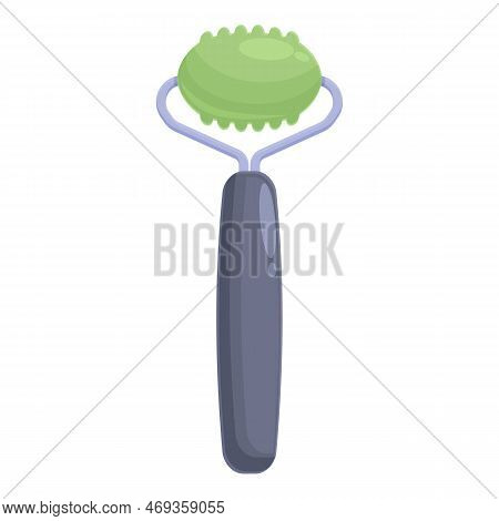 Beauty Facial Roller Icon Cartoon Vector. Face Skin. Stone Massager