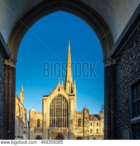 View Of The Norwich Cathedral, Uk