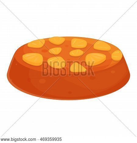 Cake Icon Cartoon Vector. Cooking Tart. Tatin Sugar Top